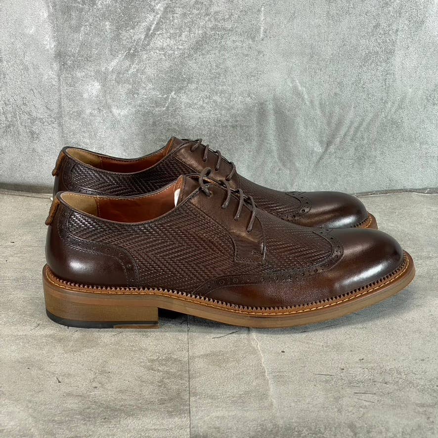 VINTAGE FOUNDRY CO. Men's Brown Clark Wingtip Lace-Up Oxford Shoes SZ 9