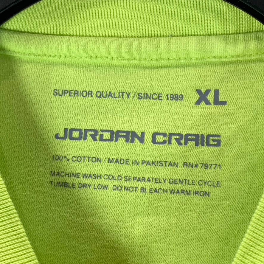 JORDAN CRAIG Men's Neon Green Crewneck Short-Sleeve T-Shirt SZ XL