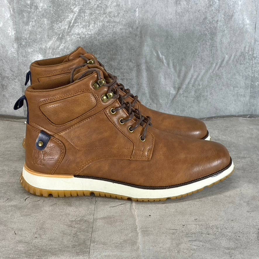 NEW YORK & COMPANY Men's Tan Gideon Lace-Up Ankle Sneaker Boot SZ 9