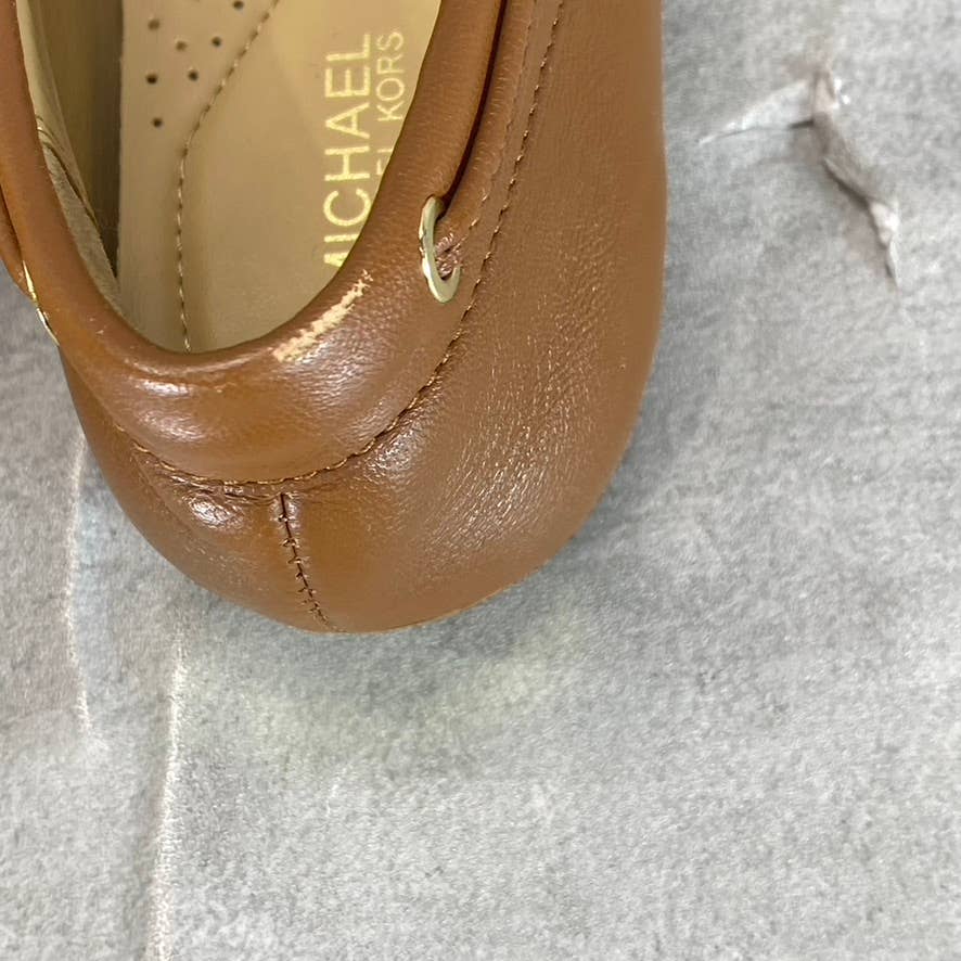 MICHAEL MICHAEL KORS Women's Luggage Brown Leather Sutton Moccasin Loafers SZ6.5