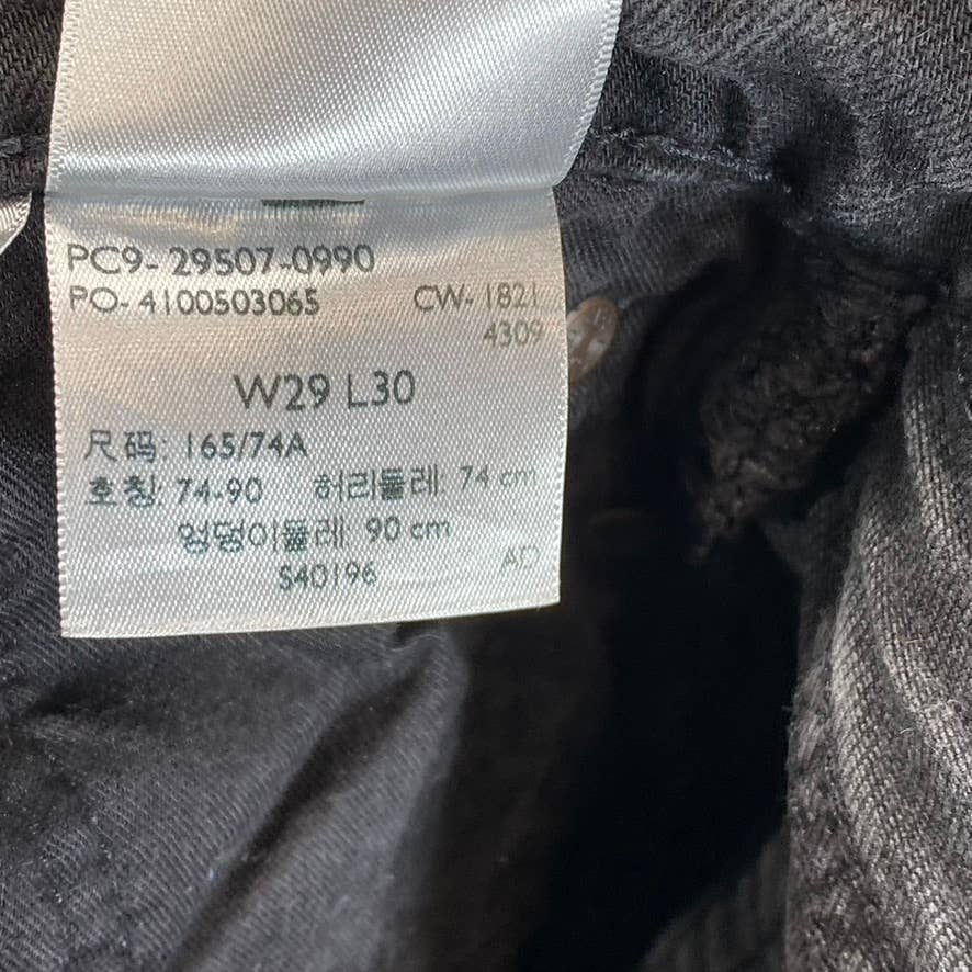 LEVI STRAUSS & CO Men's Black 502 Tapered-Fit Jeans SZ 29X30
