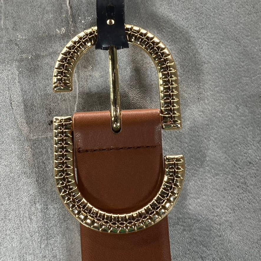INC INTERNATIONAL CONCEPTS Women's Cognac Textured Buckle Belt SZ S