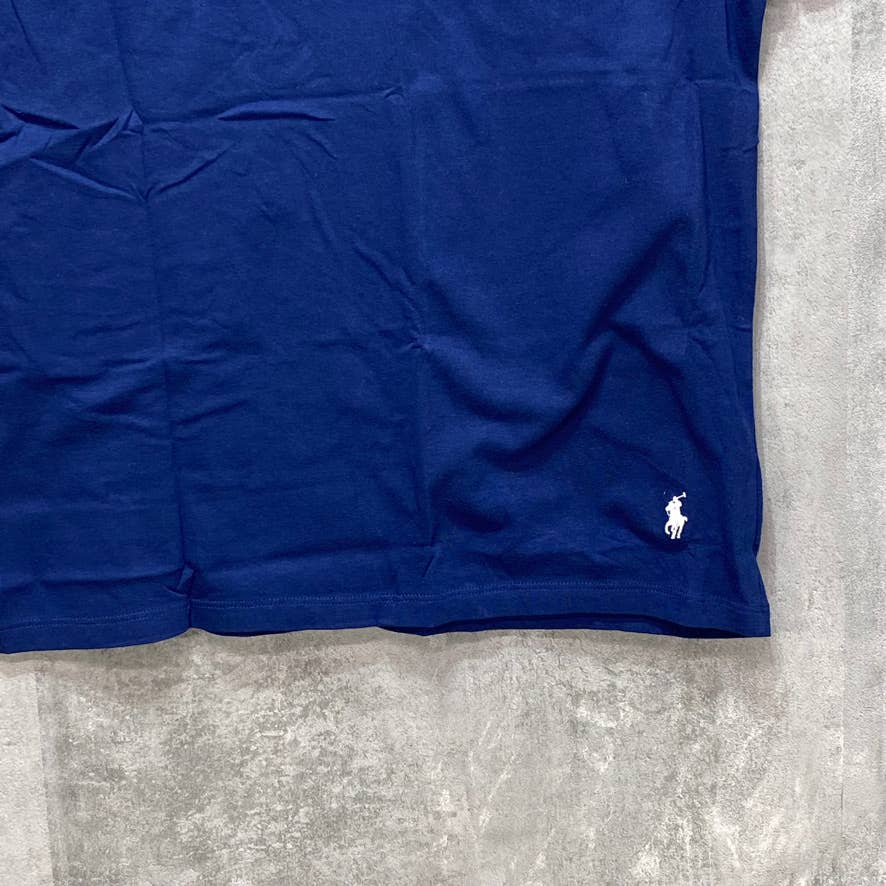 POLO RALPH LAUREN Boys Navy V-Neck Short Sleeve T-Shirt SZ L