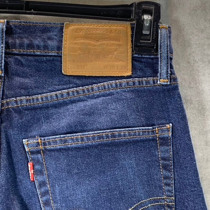 LEVI'S STRAUSS & CO Men's Dark Wash 512 Slim Tapered-Fit Jeans SZ 30X30
