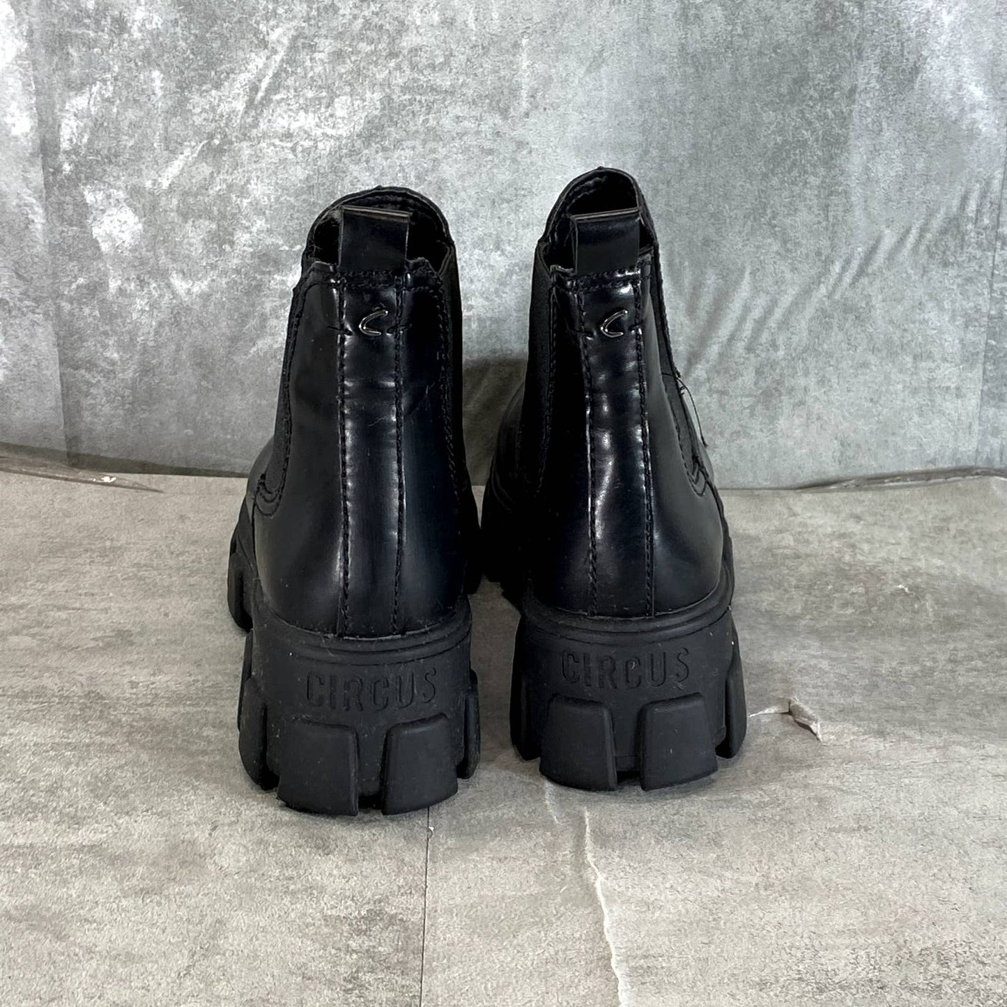 CIRCUS By SAM EDELMAN Women's Black Darielle Chunky Ankle Pull-On Booties SZ 7