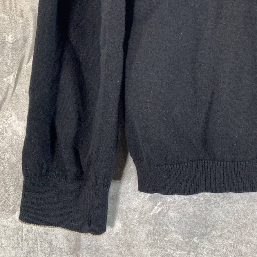 BANANA REPUBLIC Men's Deep Black Cotton Cashmere Crewneck Pullover Sweater SZ M