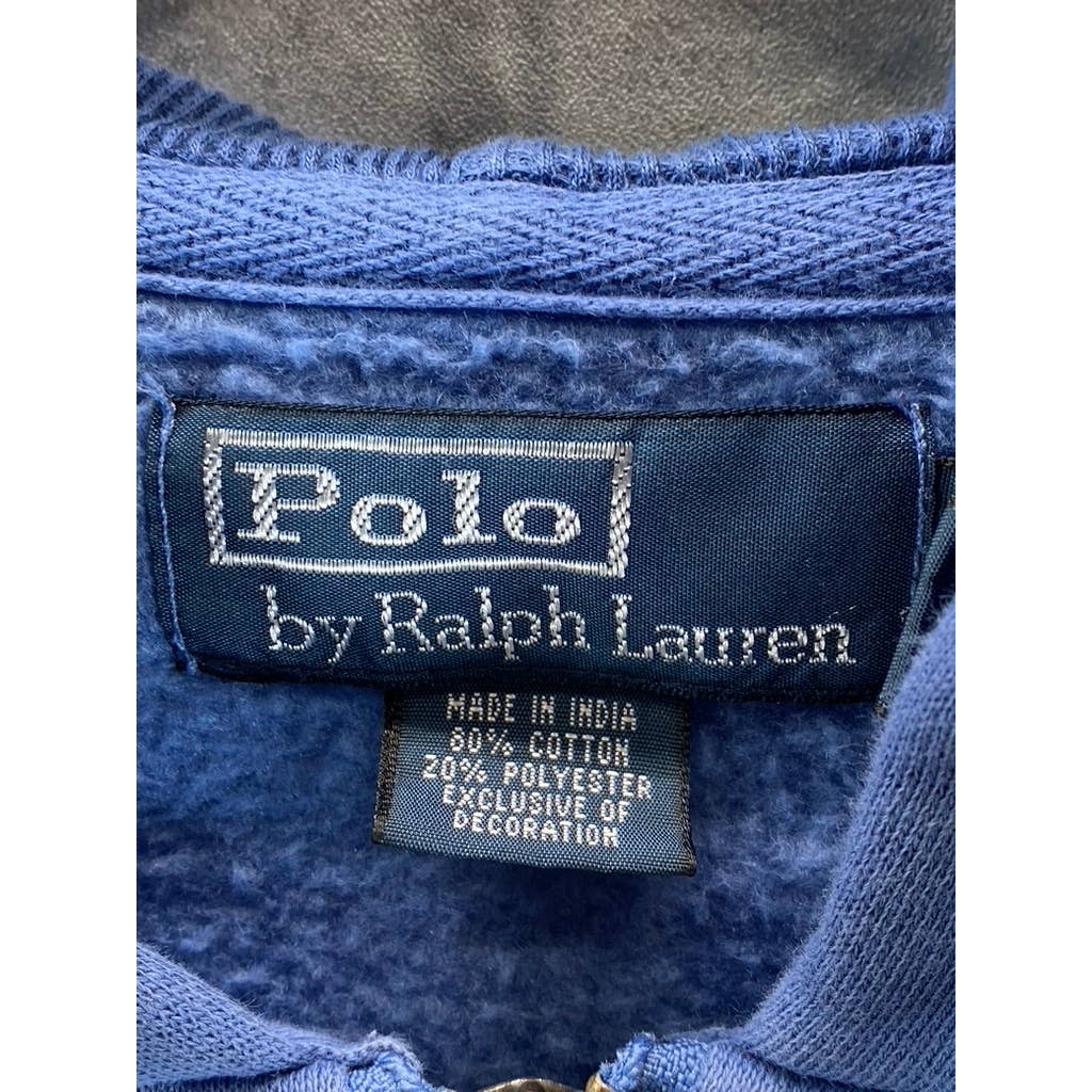 POLO RALPH LAUREN Men's Blue Fleece Full-Zip Hoodie SZ XL