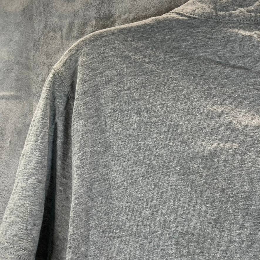 ABERCROMBIE & FITCH Men's Grey Muscle Short-Sleeve Henley T-Shirt SZ M