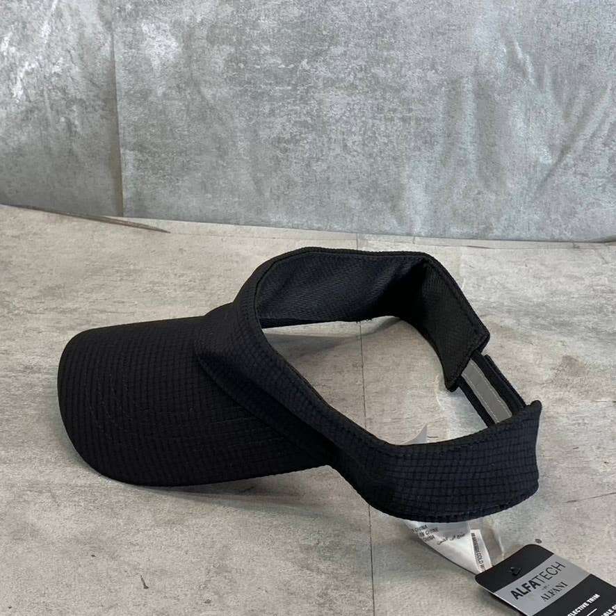 ALFANI Men's Alfa-Tech Black Reflective Adjustable Lightweight Sun Visor SZ OS
