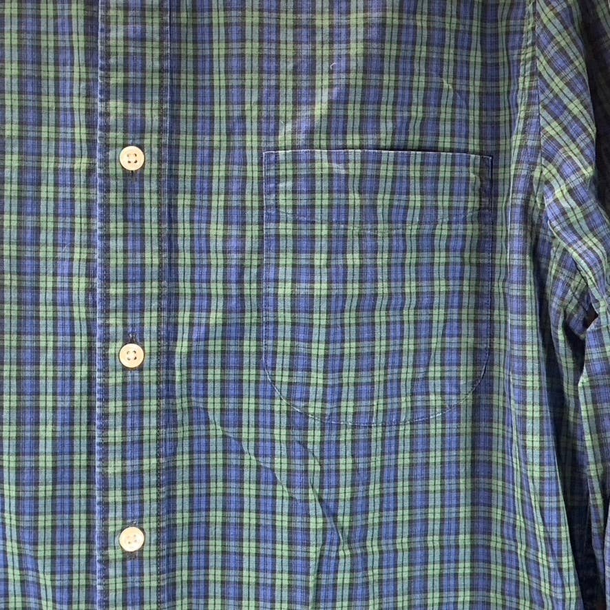 J.CREW Men's Green Secret Wash Cotton Button-Up Long-Sleeve Shirt SZ M
