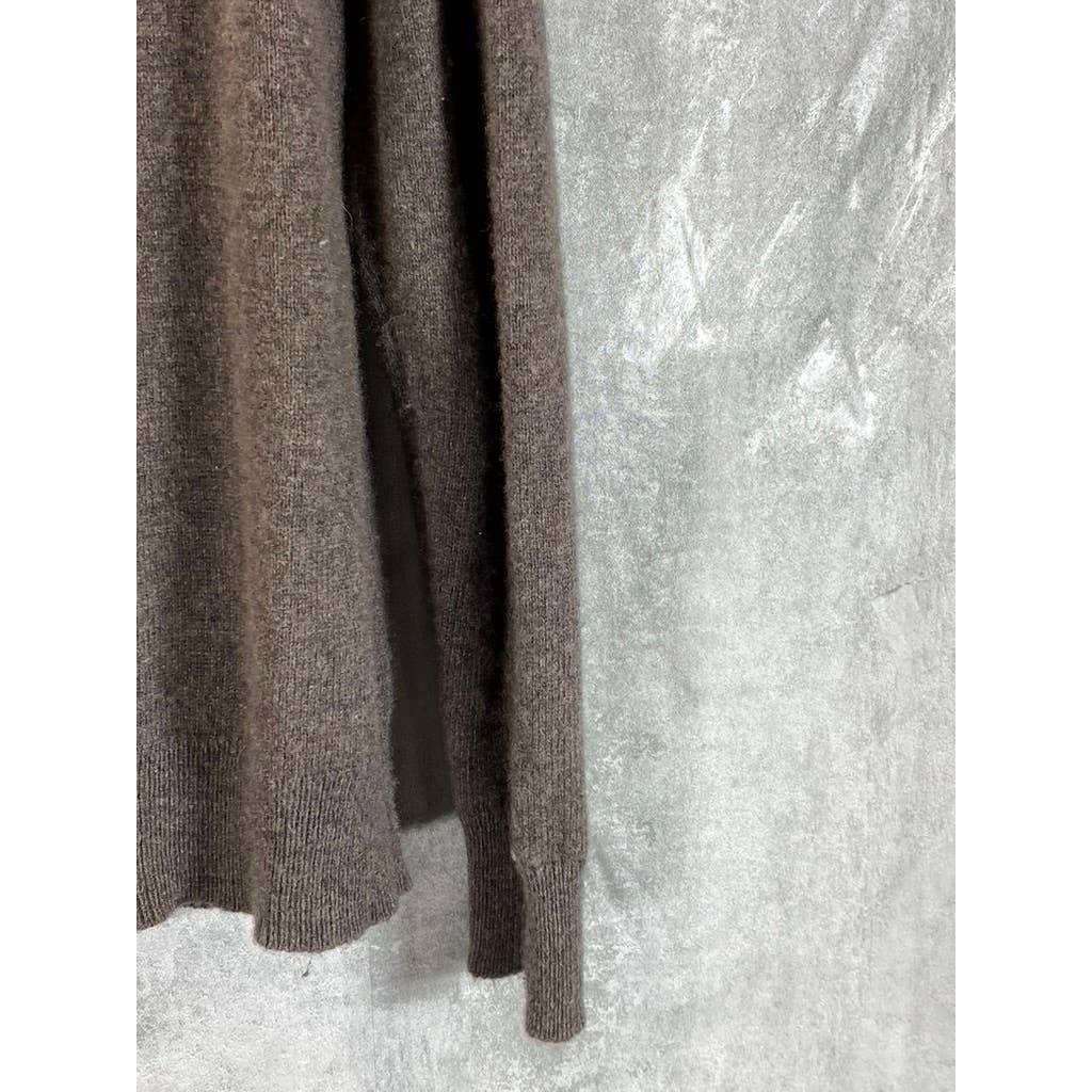 J.CREW Men's Brown Lambswool Shawl-Collar Pullover Sweater SZ M