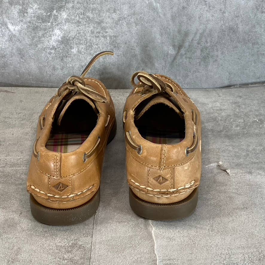 SPERRY Women's Sahara Leather A/O Slip-On Lace-Up Moc-Toe Boat Shoes SZ 8.5