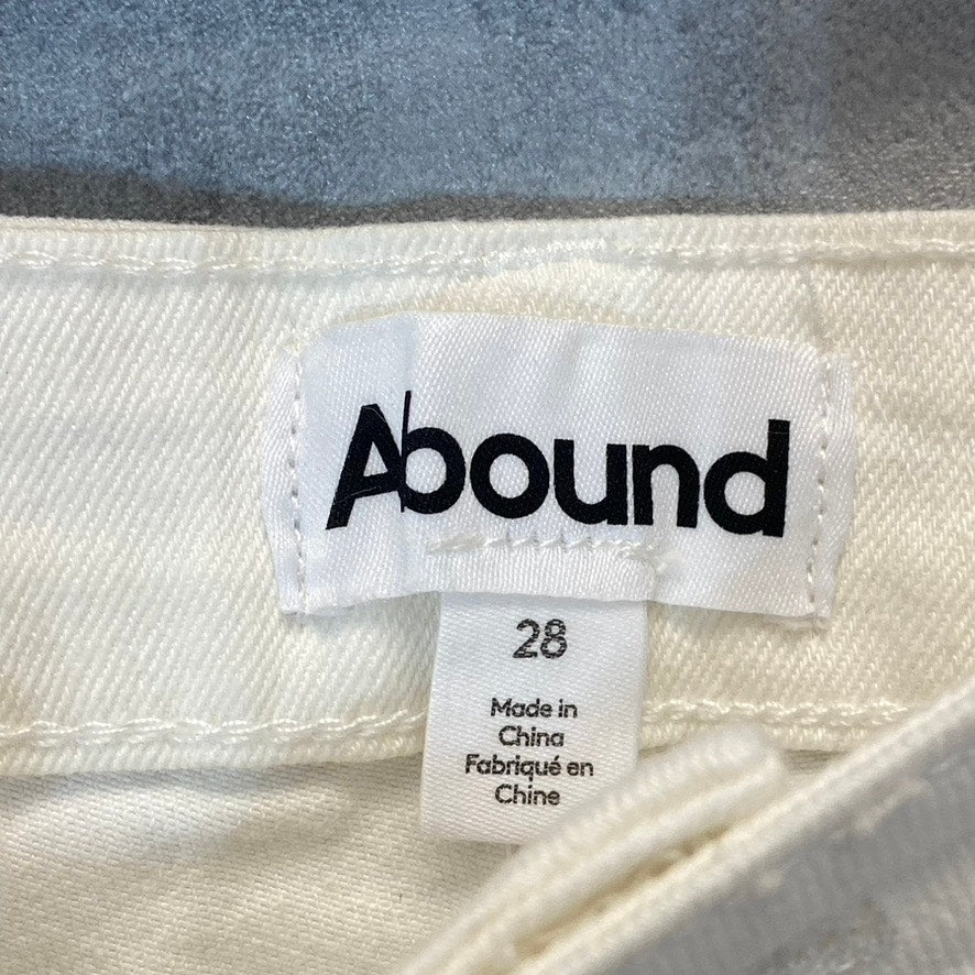 ABOUND Women's White High-Rise Skinny Denim Jeans SZ 28