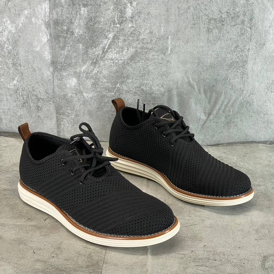 VANCE CO. Men's Black Knit Novak Comfort Foam Lace-Up Dress Shoes SZ 8