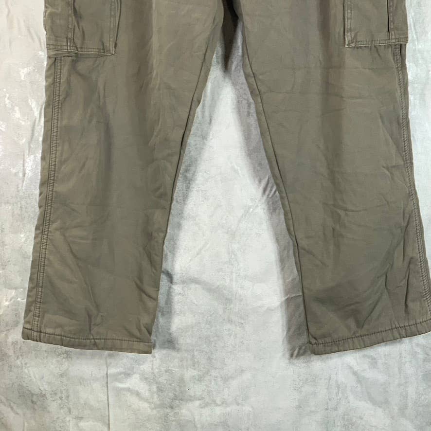 SMITHS WORKWEAR Men's Tan Fleece Lined Canvas Cargo Pants SZ 40X30