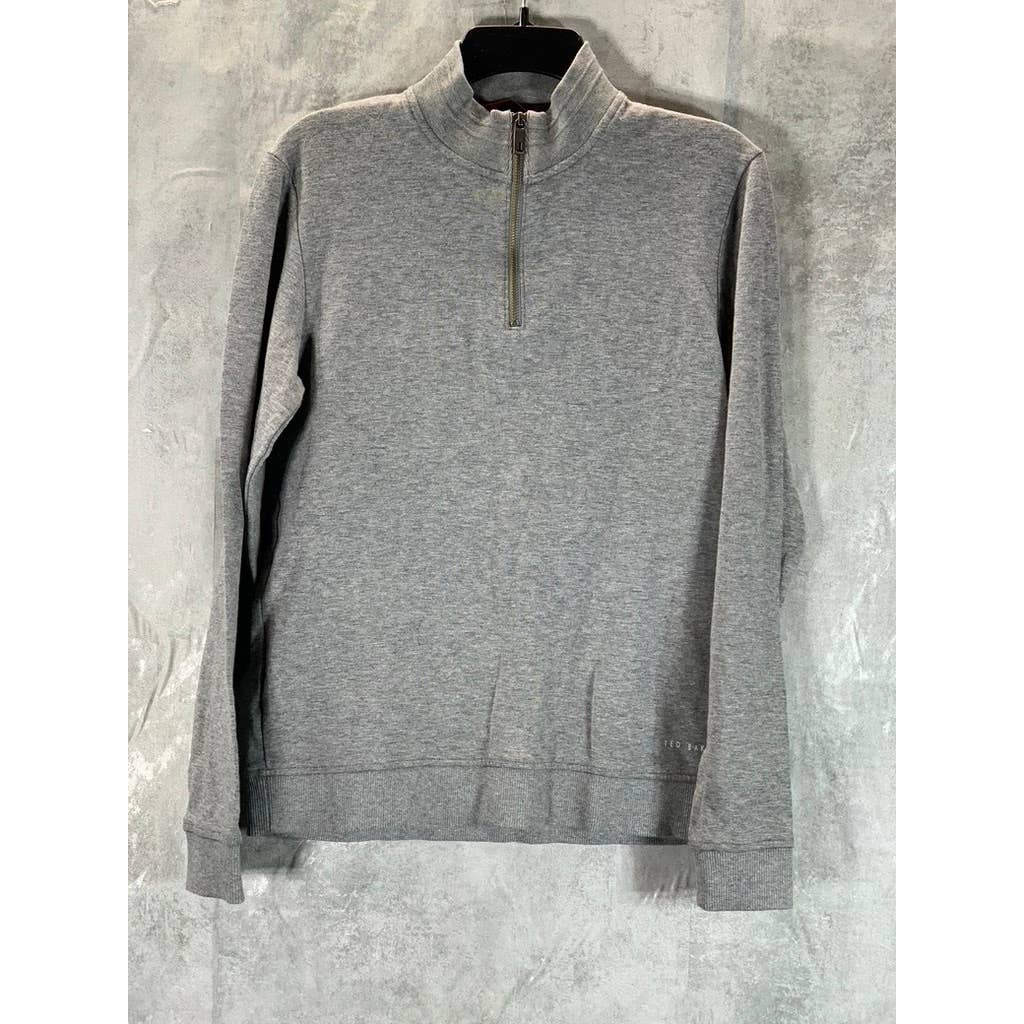 TED BAKER London Men's Grey Half-Zip Pullover Sweater SZ 2(S)