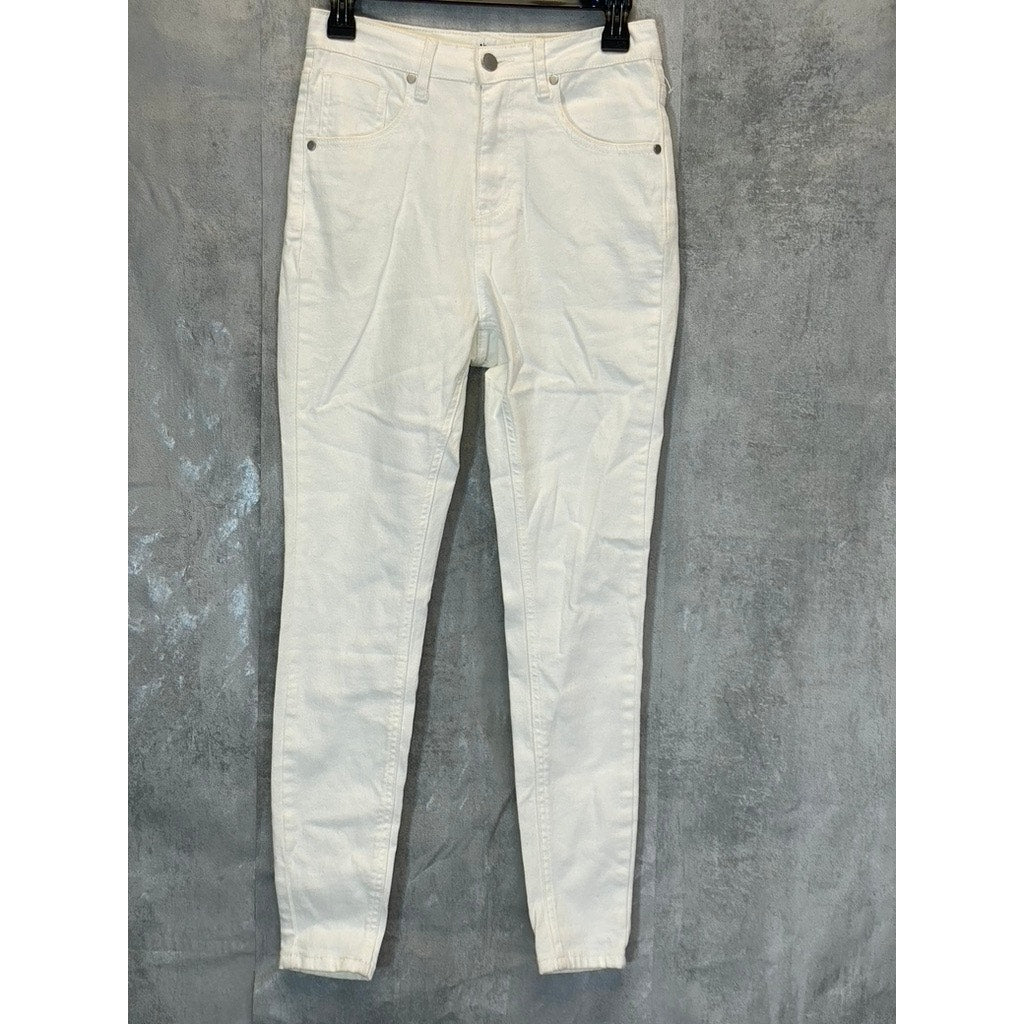 ABOUND Women's White High-Rise Skinny Denim Jeans SZ 28
