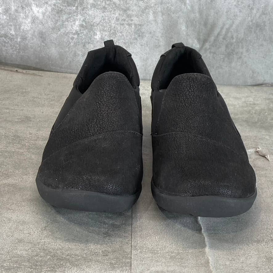 CLARKS Cloudsteppers Women's Wide Black Sillian Paz Slip-On Comfort Shoes SZ6.5W