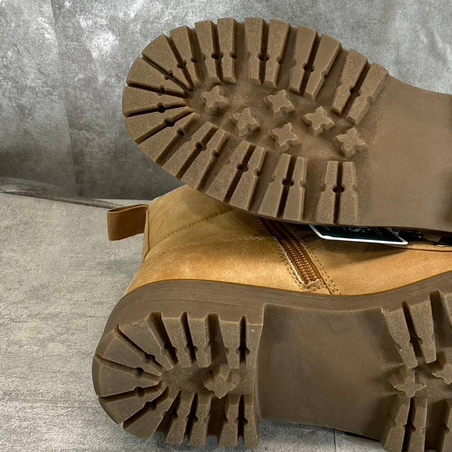 CLIFFS By White Mountain Women's Wheat/Fabric Maximal Lace-Up Boots SZ 8.5