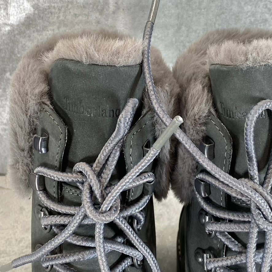 TIMBERLAND Women's Medium Grey Nubuck Leather Courmayeur Waterproof Boots SZ 7.5