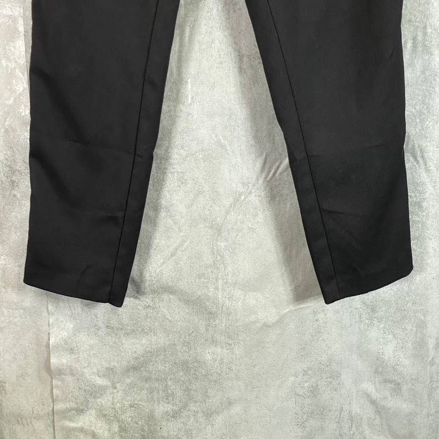 ZARA MAN Men's Black Classic-Fit Flat Front Striped Tuxedo Pants SZ S