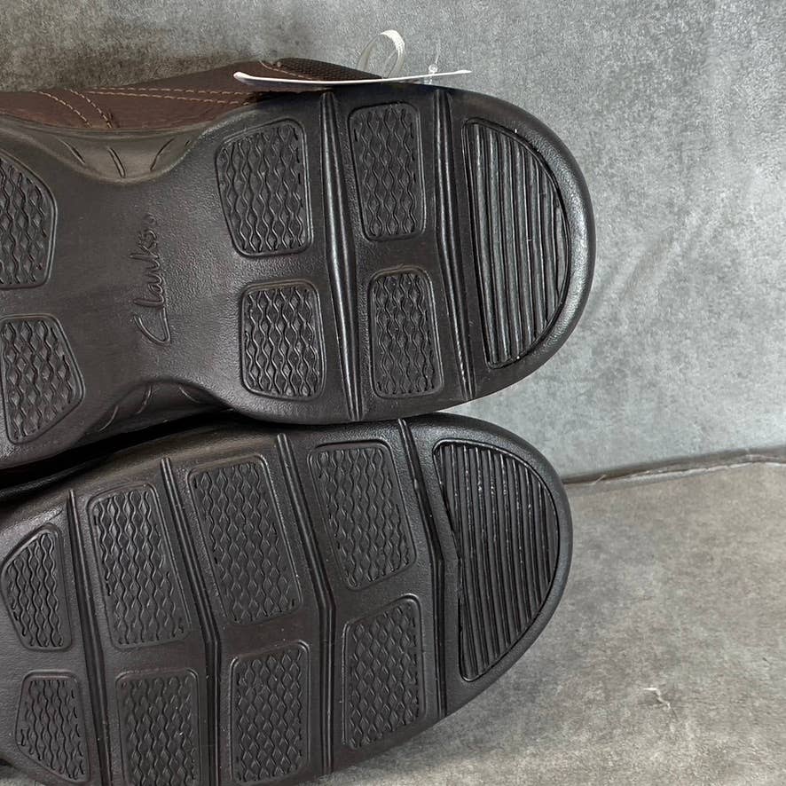 CLARKS COLLECTION Men's Wide Tan Tumbled Bradley Free Slip-On Loafers SZ 9.5W