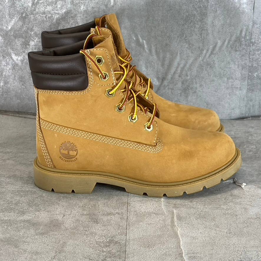 TIMBERLAND Women's Wide Wheat Nubuck Linden Woods 6" Waterproof Boots SZ 5.5W