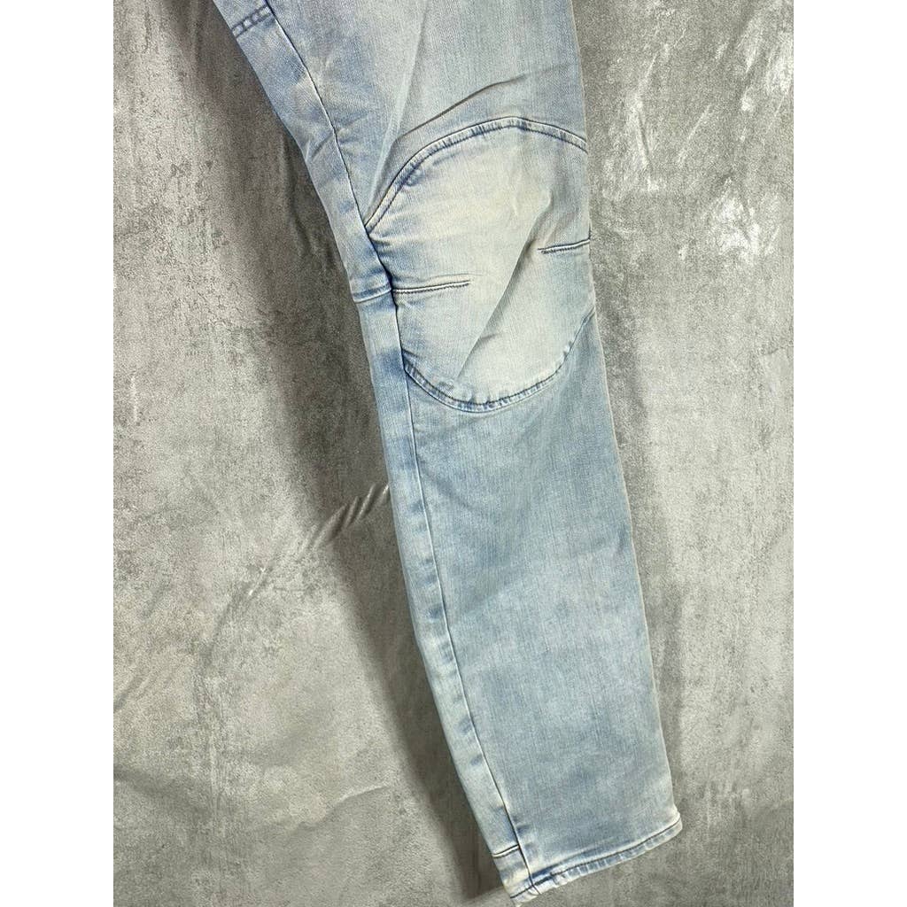 G-STAR RAW Men's Sun Faded Topaz Blue 5620 3D ZIP Knee Skinny Jeans SZ 32X32