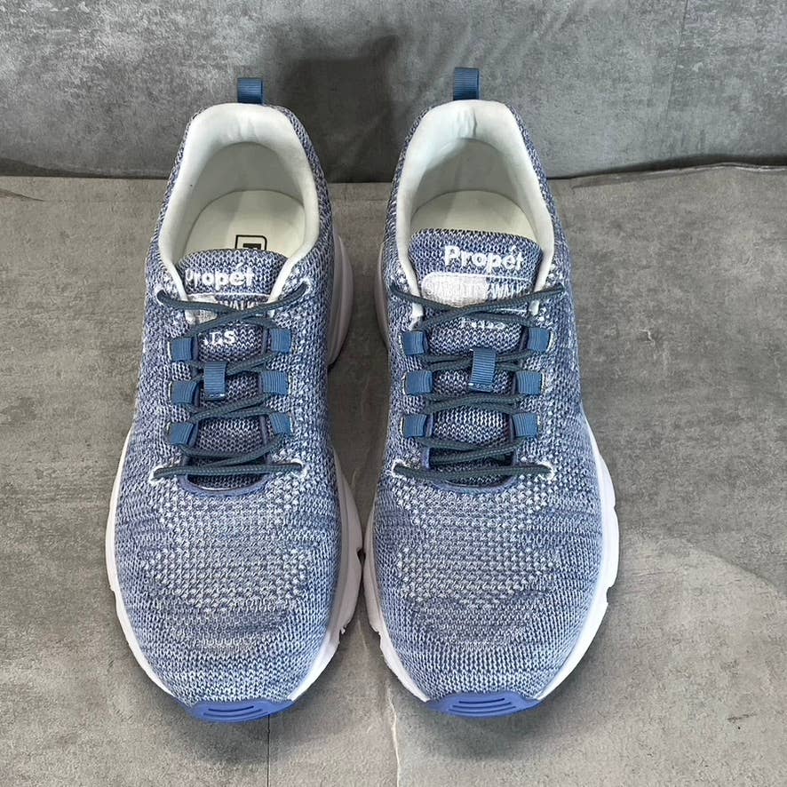 PROPET Women's X Wide Denim-White Stability Fly Lace-Up Walking Sneakers SZ 10.5