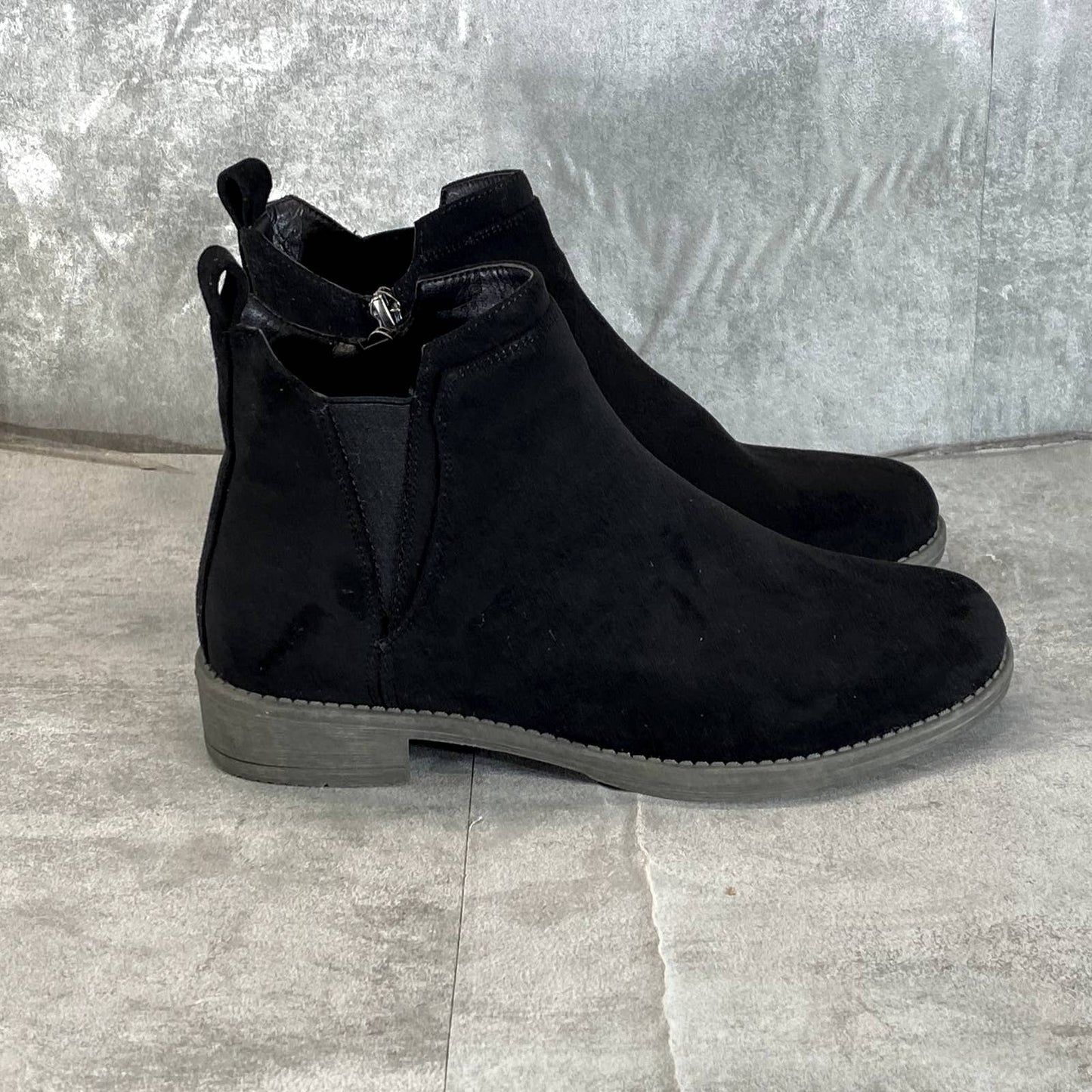 PROPET Women's Wide Black Tandy Round-Toe Block-Heel Ankle Boots SZ 7W