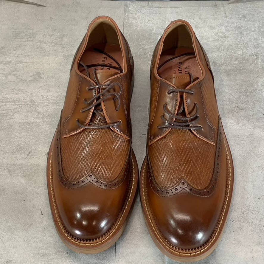 VINTAGE FOUNDRY CO. Men's Cognac Leather Clark Lace-Up Oxfords SZ 9