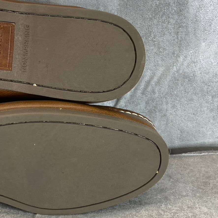 TOMMY HILFIGER Men's Tan Brazen Slip-On Moc-Toe Boat Shoe SZ 10.5