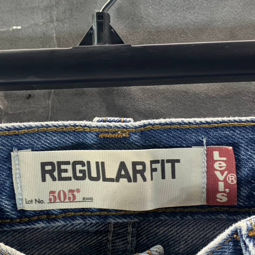 LEVI'S Men's Light Wash 505 Regular-Fit Straight-Leg Denim Jeans SZ 32X34