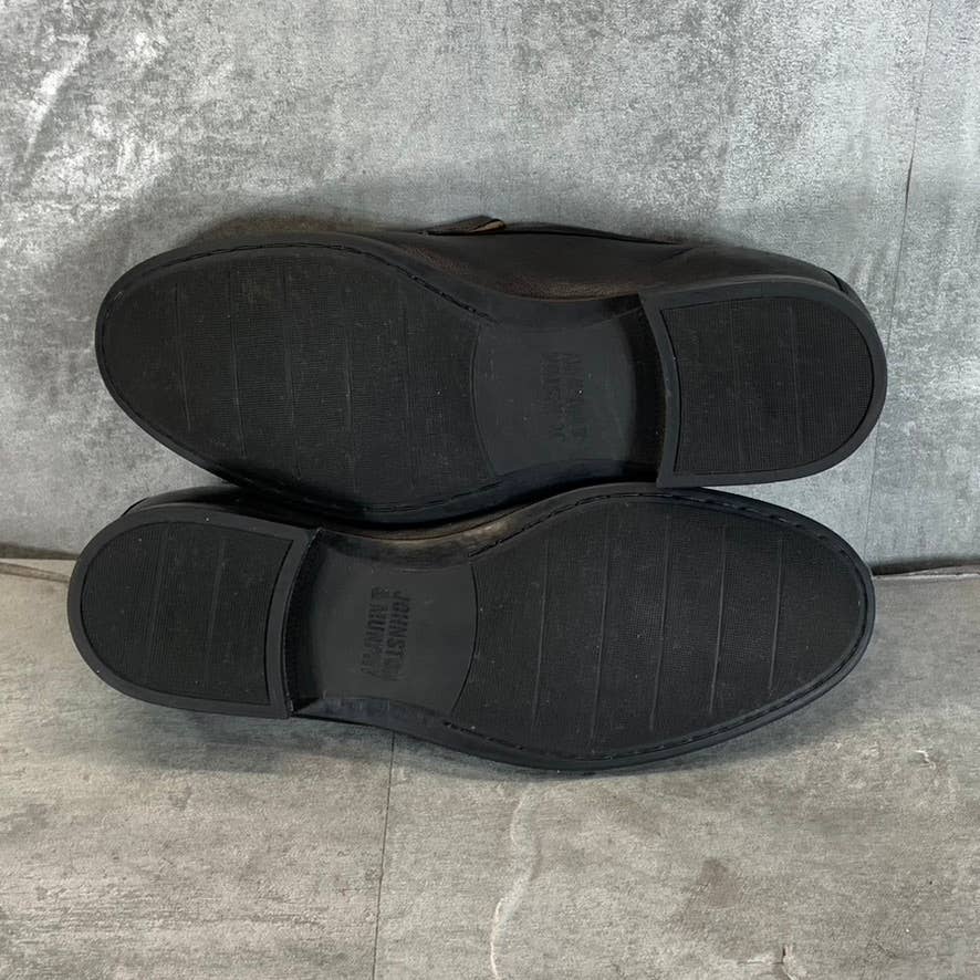 JOHNSTON & MURPHY Men's Black Glove Leather Hawkins Venetian Loafer SZ 9.5