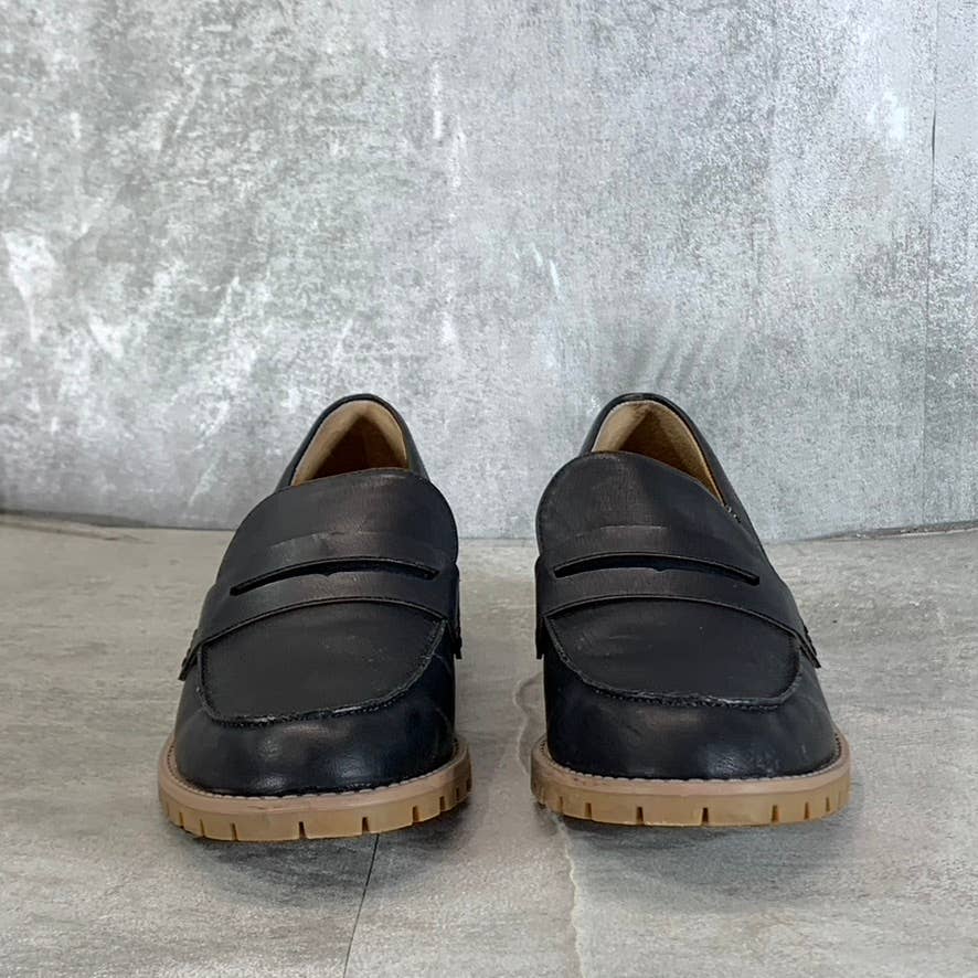 STYLE & CO Women's Black Faux-Leather Olivviaa Slip-On Penny Loafers SZ 7.5