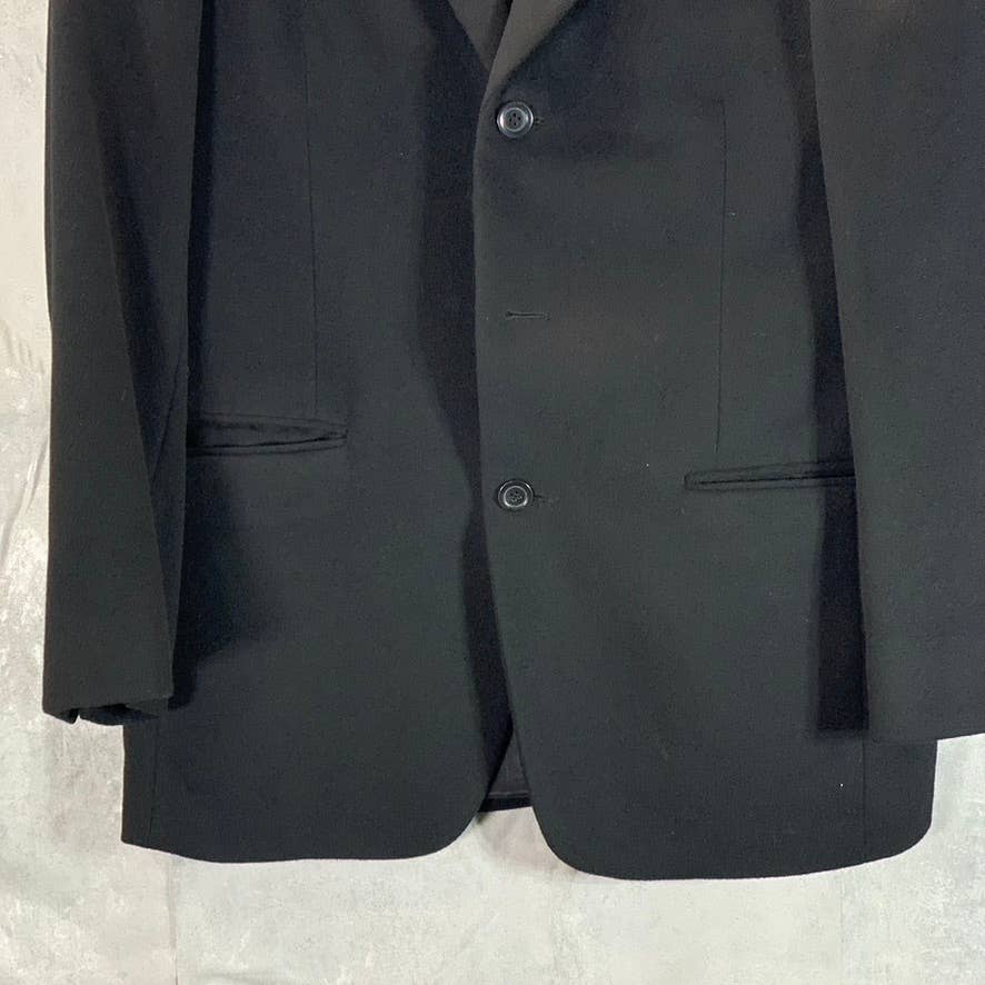 ANDREW FEZZA Men's Black Cashmere Three-Button Blazer Jacket SZ 38R