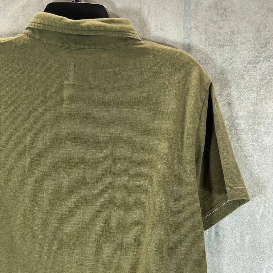BILLY REID Men's Olive Pensacola Short-Sleeve Polo Shirt SZ L