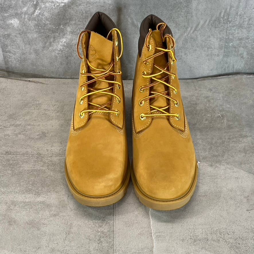TIMBERLAND Women's Wheat Nubuck Linden Woods 6" Waterproof Lace-Up Boots SZ 9.5