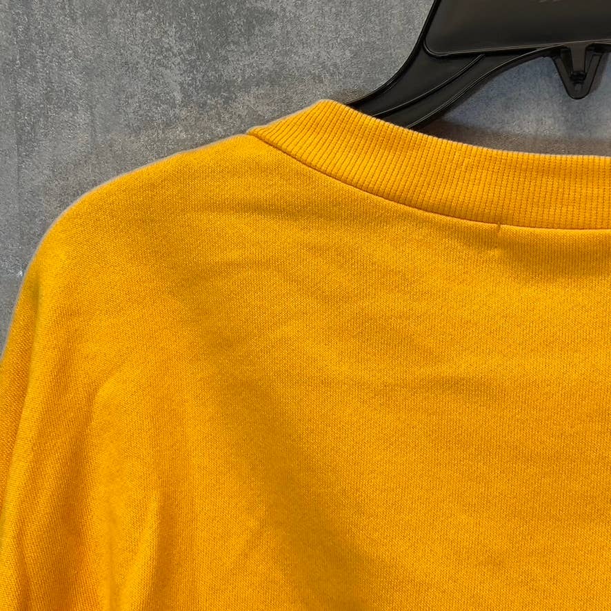 BP. Women's Orange Slice Crewneck Raw Hem Long Sleeve Crop Sweatshirt SZ XL