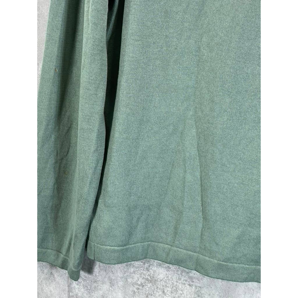 BANANA REPUBLIC Men's Green Silk Cashmere V-Neck Pullover Sweater SZ L