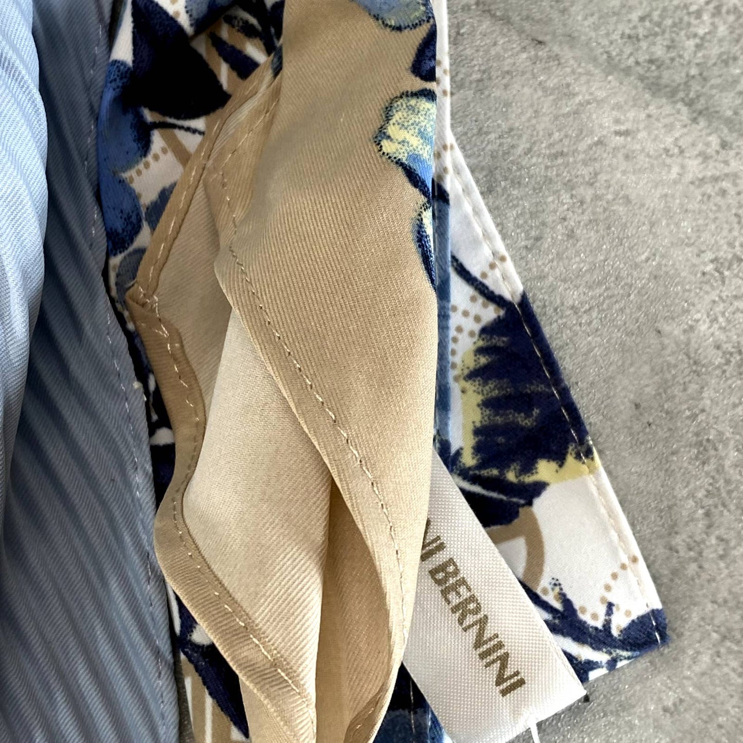 GIANI BERNINI Women's Neutral Blue Logo Floral & Solid Twin Set Twilly Scarves