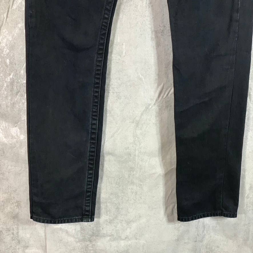 TRUE RELIGION Men's Black Straight-Fit Flap Pockets Cotton Jeans SZ 33X32