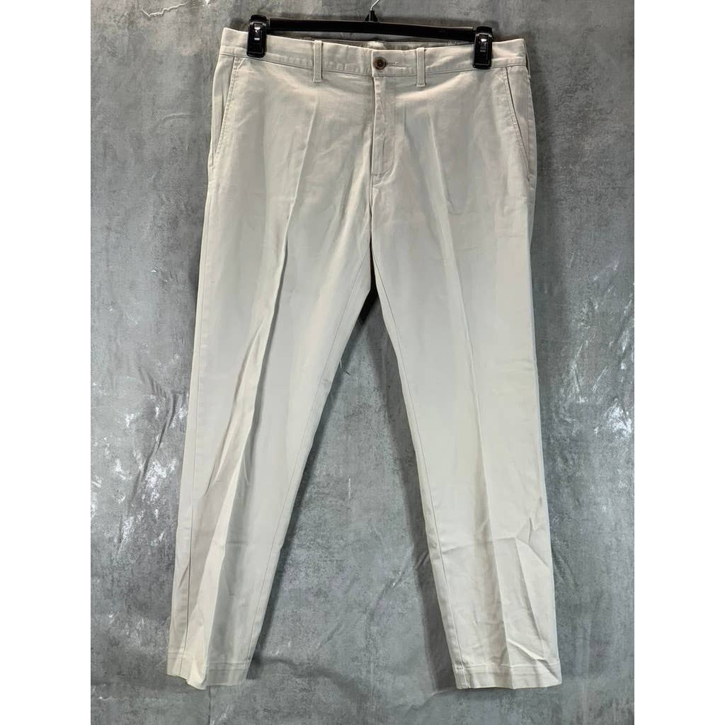 J.CREW Men's Beige Mercantile Flex Slim-Fit Chino Pants SZ 33X32