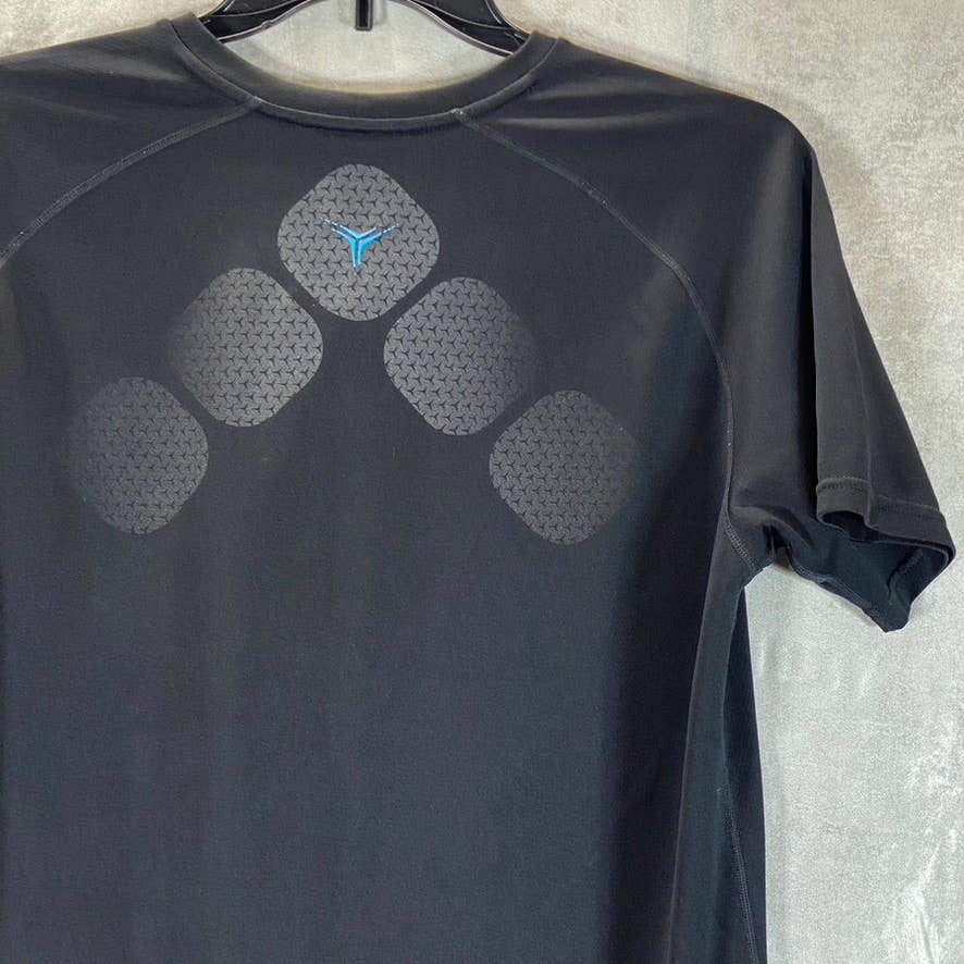BAUER Men's Black Crewneck Training-Fit Short-Sleeve T-Shirt SZ M