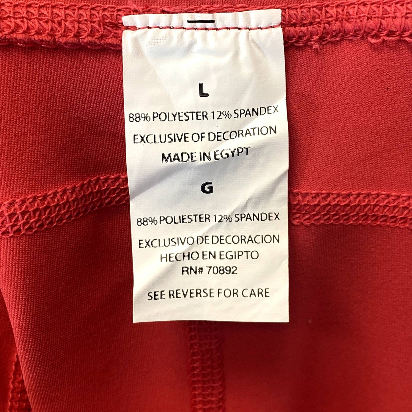 APANA Women's Teaberry Solid High-Waist Side Pocket Pull-On Leggings SZ L