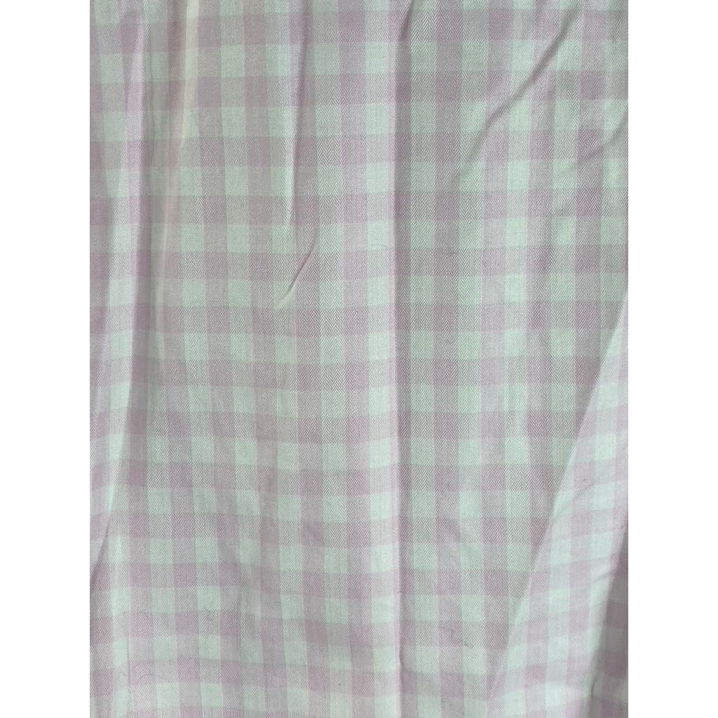 NORDSTROM MEN'S SHOP Men's Pink/White Mini Check Trim-Fit Dress Shirt SZ 17.5