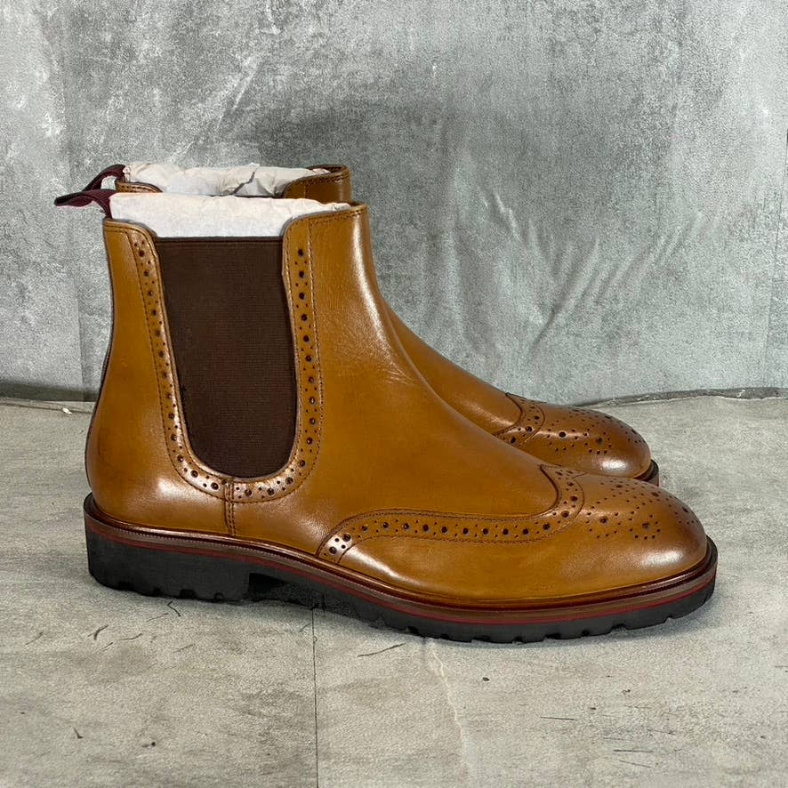 THOMAS & VINE Men's Brown Nash Wingtip Pull-On Chelsea Boots SZ 8.5