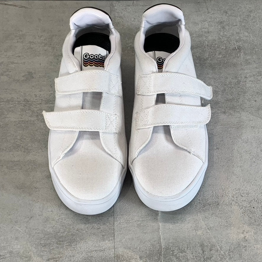 GOATS Women's White Canvas The 305 2-Strap Slip-On Platform Sneakers SZ 10