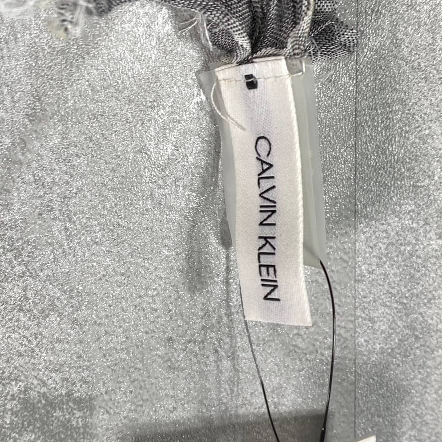 CALVIN KLEIN Women's Black Chambray Woven Scarf SZ OS