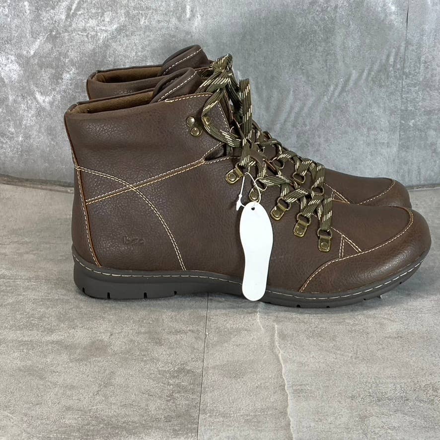 BOC Women's Brown Faux-Leather Alyssa Comfort Lace-Up Ankle Boots SZ 11